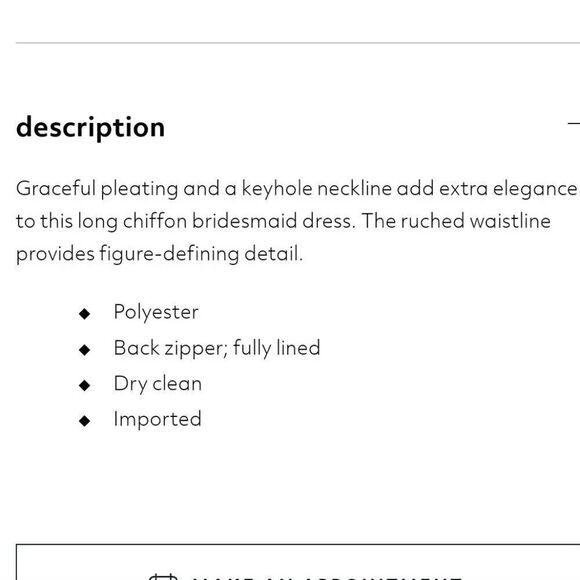 David's Bridal Grey High Neck Chiffon Formal Maxi Dress w/ Keyhole Plussize 16 - Picture 16 of 16